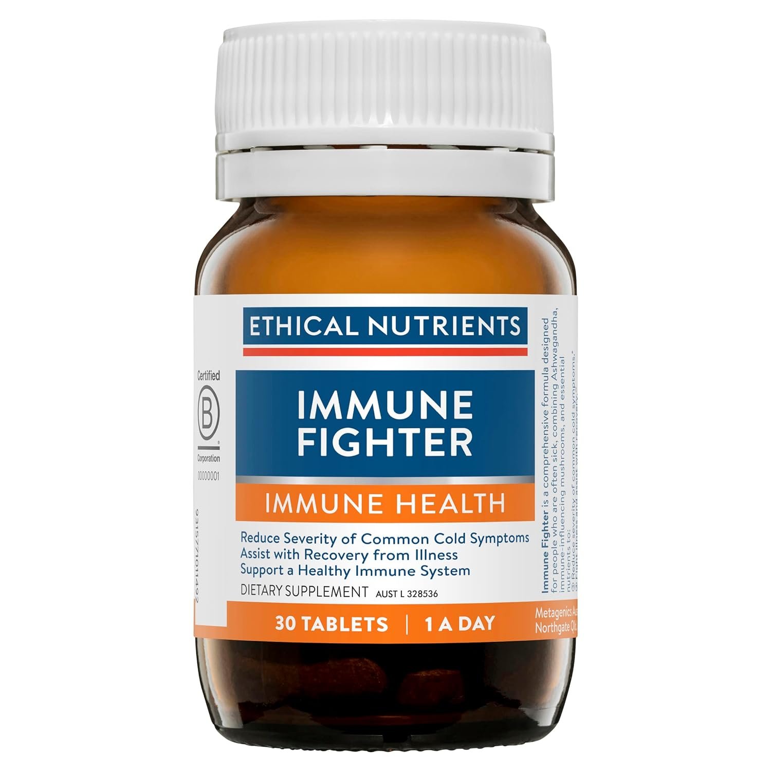 Ethical Nutrients Immune Fighter - Assists With Recovery From Illness, Fights Illness & Common Cold Symptoms - 30 Tablets