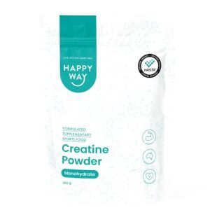 HAPPY WAY Flavourless Creaine Powder - 300g | Unflavoured Pure and Versatile | Boosts Strength & Enhances Workout Performance | Ideal for Shakes, Smoothies, Healthy Beverages &...