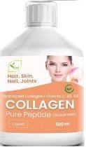 Liquid Collagen Peptides Supplement, Faster Absorption Dietary Hydrolyzed Drink, , Skin, Muscles, Hair, Nail Growth, for Women, Men, Unflavored 500 ml (Sugar Free)