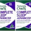 Nature's Own Complete Sleep Advanced for Stress Relief Tablets 60 - With Ziziphus, Hops, & Lactium - Traditionally used to Calm Nerves, Reduce Sleeplessness & Time Taken to Fall...