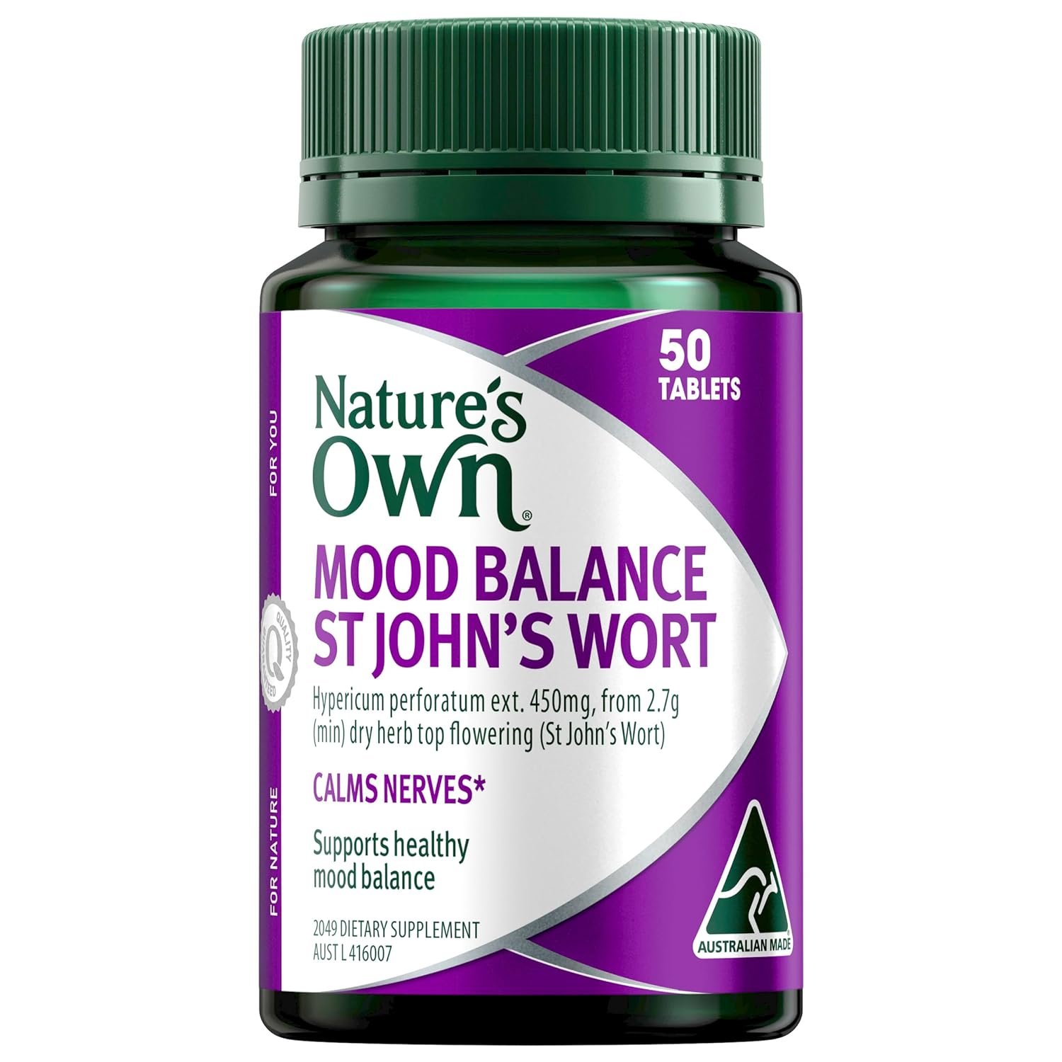 Nature's Own Mood Balance St John's Wort Tablets 50 - Relieves Mild Anxiety Symptoms - Traditionally used in Western Herbal Medicine to Decrease Restlessness and Reduce Mental...