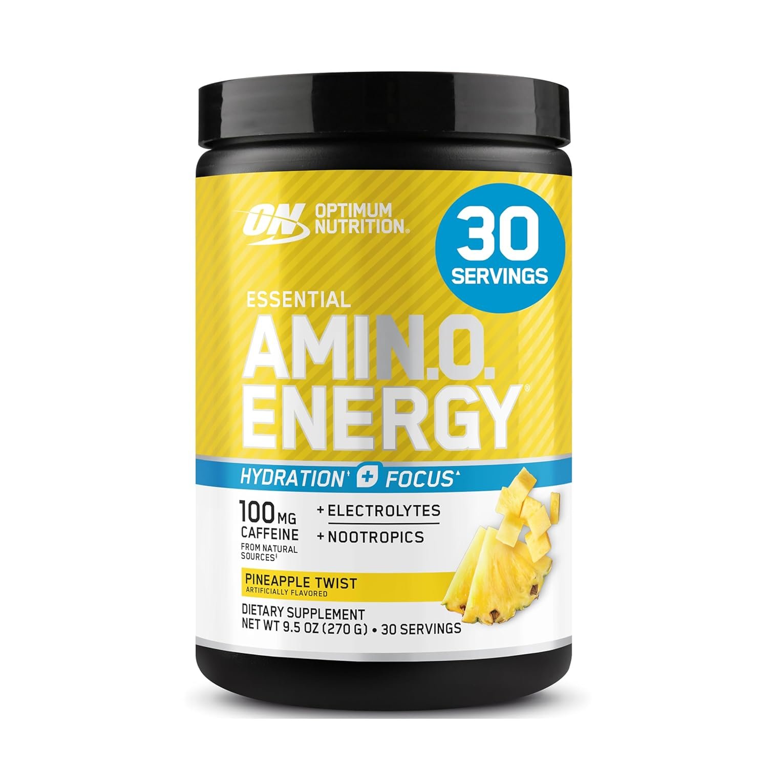 OPTIMUM NUTRITION Amino Energy + Electrolytes Powder, Pineapple Twist, 285g, 30 Servings