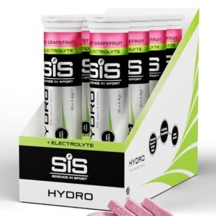 SIS Hydro Electrolyte Tablets - Zero Sugar, Vegan & Gluten-Free Hydration Supports Endurance Energy Drink - Pink Grapefruit Flavour - 20 Effervescent Tablets, 8 Bottles