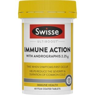 Swisse Ultiboost Immune Action with Andrographis to Help Reduce Common Cold Symptoms - 60 Tablets