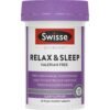 Swisse Ultiboost Relax & Sleep with Magnesium & Lemon Balm - Helps Calm Nerves & Relieve Sleeplessness - 60 Tablets