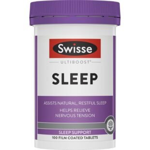 Swisse Ultiboost Sleep with Magnesium and Valerian - Helps Relieve Nervous Tension & Assists Natural, Restful Sleep - 100 Tablets