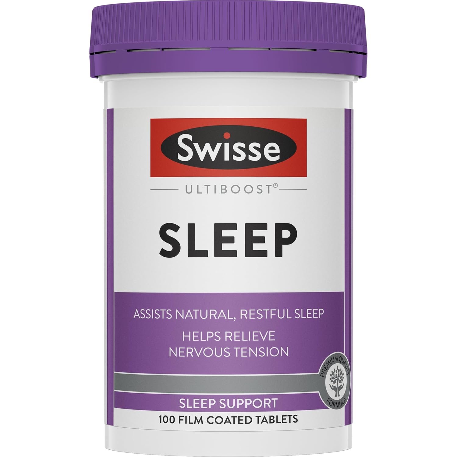 Swisse Ultiboost Sleep with Magnesium and Valerian - Helps Relieve Nervous Tension & Assists Natural, Restful Sleep - 100 Tablets