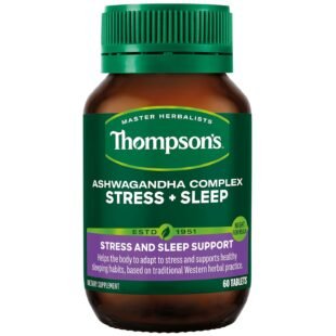Thompson's Ashwagandha Tablets for Stress and Sleep - Herbal Blend with Passionflower and Lavender Oil - 60 Tablets - Traditionally Used in Ayurvedic and Western Herbal Medicine...